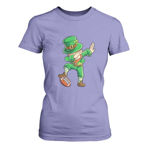 Dabbing Leprechaun Football T Shirt For Women St Patricks Day Sports Lover TS02 Violet Print Your Wear