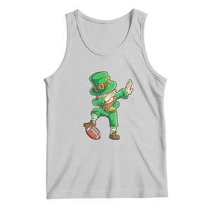 Dabbing Leprechaun Football Tank Top St Patricks Day Sports Lover TS02 Ash Print Your Wear