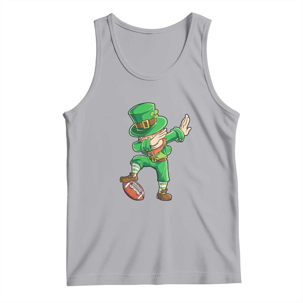 Dabbing Leprechaun Football Tank Top St Patricks Day Sports Lover TS02 Athletic Heather Print Your Wear