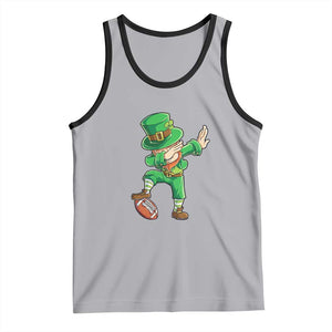 Dabbing Leprechaun Football Tank Top St Patricks Day Sports Lover TS02 Athletic Heather Black Print Your Wear