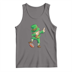 Dabbing Leprechaun Football Tank Top St Patricks Day Sports Lover TS02 Deep Heather Print Your Wear