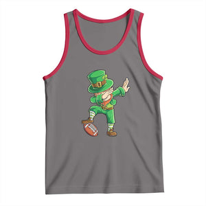 Dabbing Leprechaun Football Tank Top St Patricks Day Sports Lover TS02 Deep Heather Red Print Your Wear