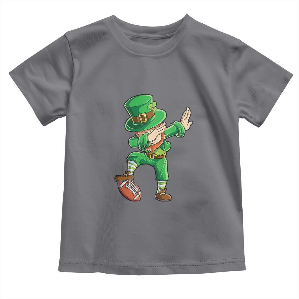Dabbing Leprechaun Football Toddler T Shirt St Patricks Day Sports Lover TS02 Charcoal Print Your Wear