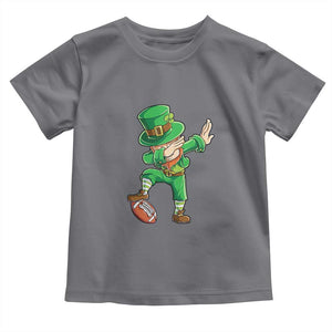 Dabbing Leprechaun Football Toddler T Shirt St Patricks Day Sports Lover TS02 Charcoal Print Your Wear