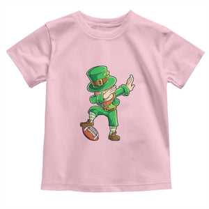 Dabbing Leprechaun Football Toddler T Shirt St Patricks Day Sports Lover TS02 Light Pink Print Your Wear
