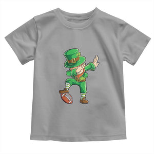 Dabbing Leprechaun Football Toddler T Shirt St Patricks Day Sports Lover TS02 Sport Gray Print Your Wear