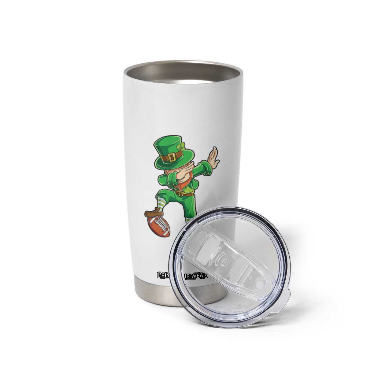 Dabbing Leprechaun Football Tumbler Cup St Patricks Day Sports Lover TS02 Print Your Wear