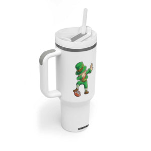 Dabbing Leprechaun Football Tumbler With Handle St Patricks Day Sports Lover TS02 Print Your Wear