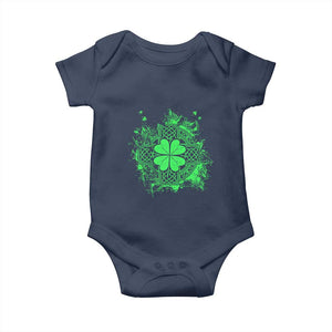 Celtic Knot Irish Shamrock Baby Onesie St Patricks Day TS02 Navy Print Your Wear