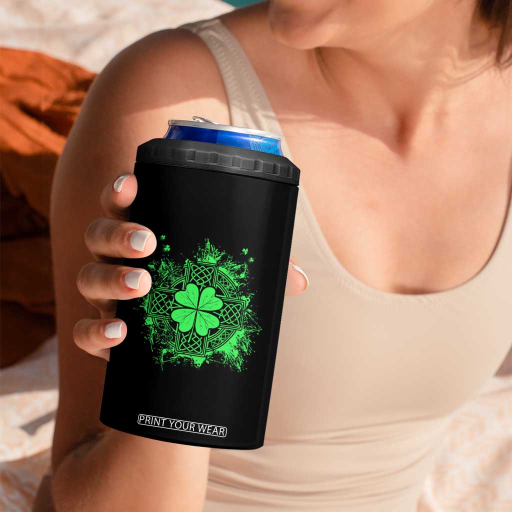 Celtic Knot Irish Shamrock 4 in 1 Can Cooler Tumbler St Patricks Day TS02 Print Your Wear
