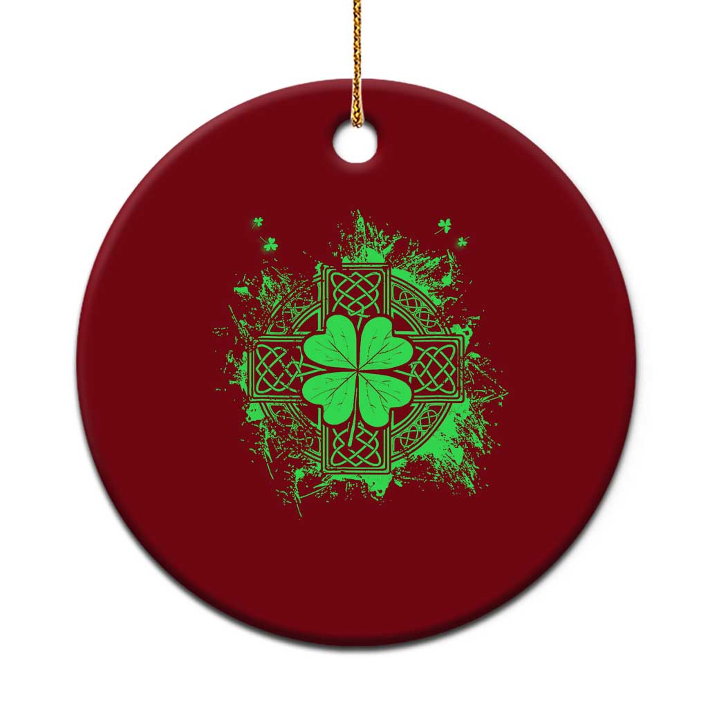 Celtic Knot Irish Shamrock Ceramic Ornament St Patricks Day TS02 1pc Red Print Your Wear