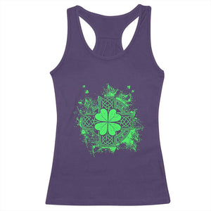 Celtic Knot Irish Shamrock Racerback Tank Top St Patricks Day TS02 Purple Print Your Wear