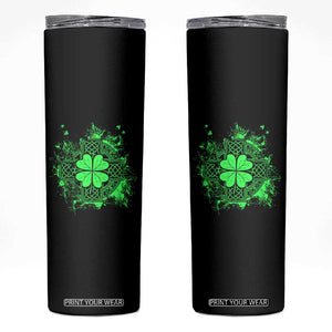 Celtic Knot Irish Shamrock Skinny Tumbler St Patricks Day TS02 Black Print Your Wear