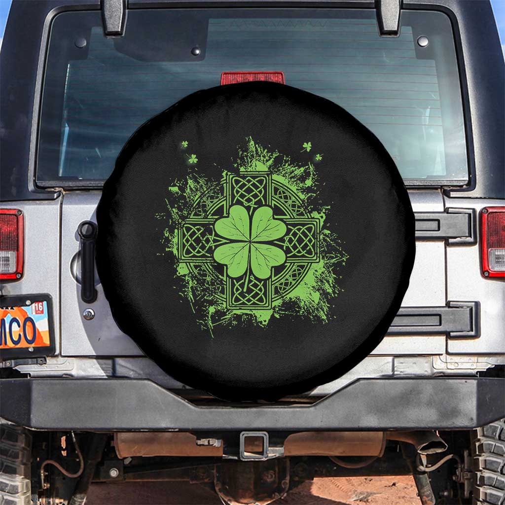 Celtic Knot Irish Shamrock Spare Tire Cover St Patricks Day TS02 No hole Black Print Your Wear