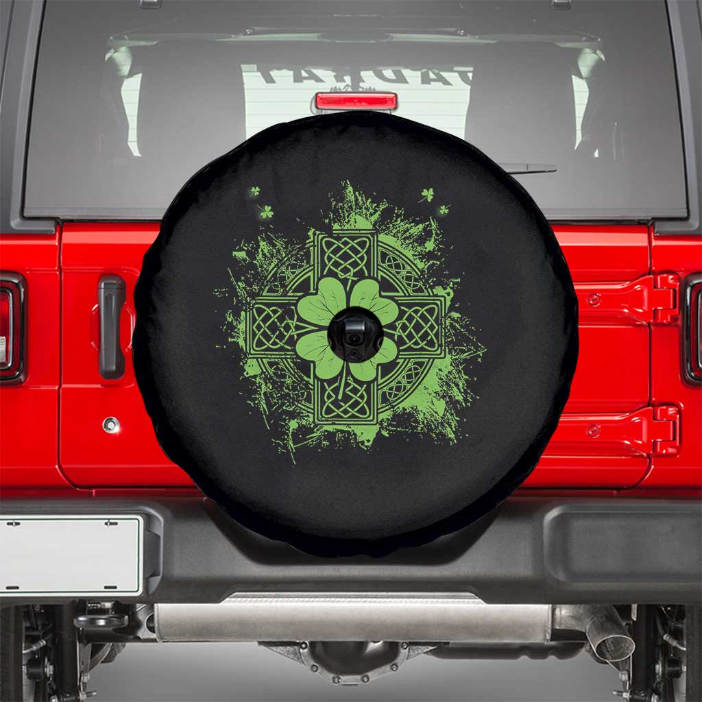 Celtic Knot Irish Shamrock Spare Tire Cover St Patricks Day TS02 Black Print Your Wear