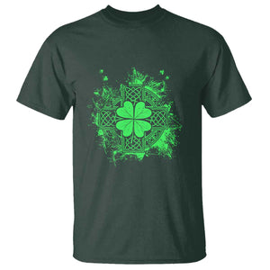 Celtic Knot Irish Shamrock T Shirt St Patricks Day TS02 Dark Forest Green Print Your Wear