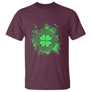 Celtic Knot Irish Shamrock T Shirt St Patricks Day TS02 Maroon Print Your Wear