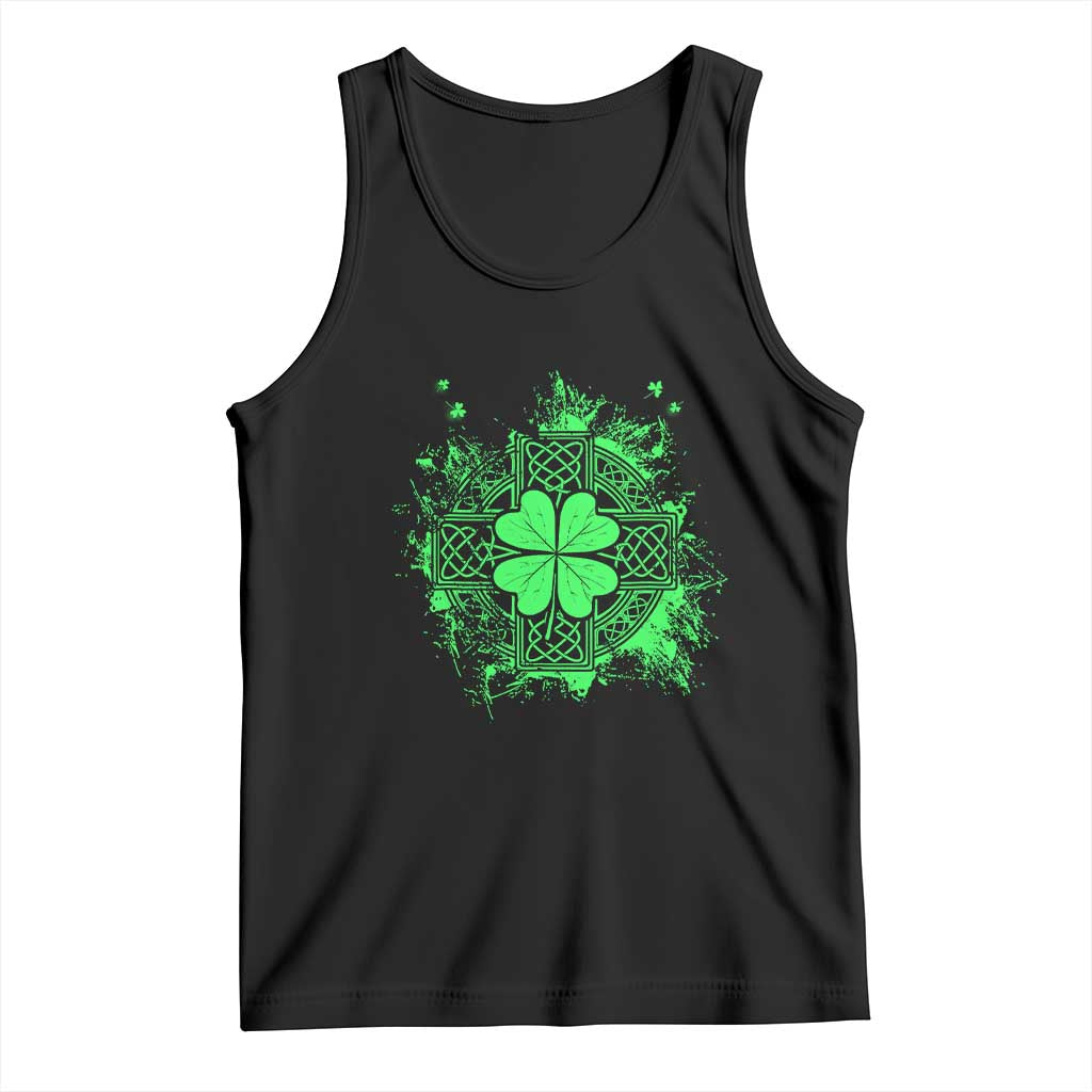 Celtic Knot Irish Shamrock Tank Top St Patricks Day TS02 Black Print Your Wear