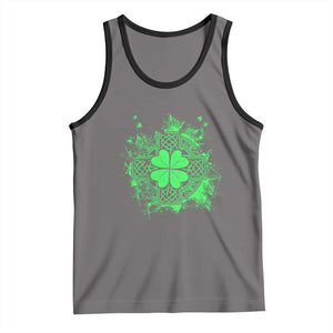 Celtic Knot Irish Shamrock Tank Top St Patricks Day TS02 Deep Heather Black Print Your Wear