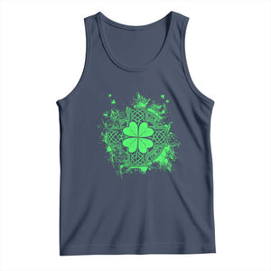 Celtic Knot Irish Shamrock Tank Top St Patricks Day TS02 Navy Print Your Wear