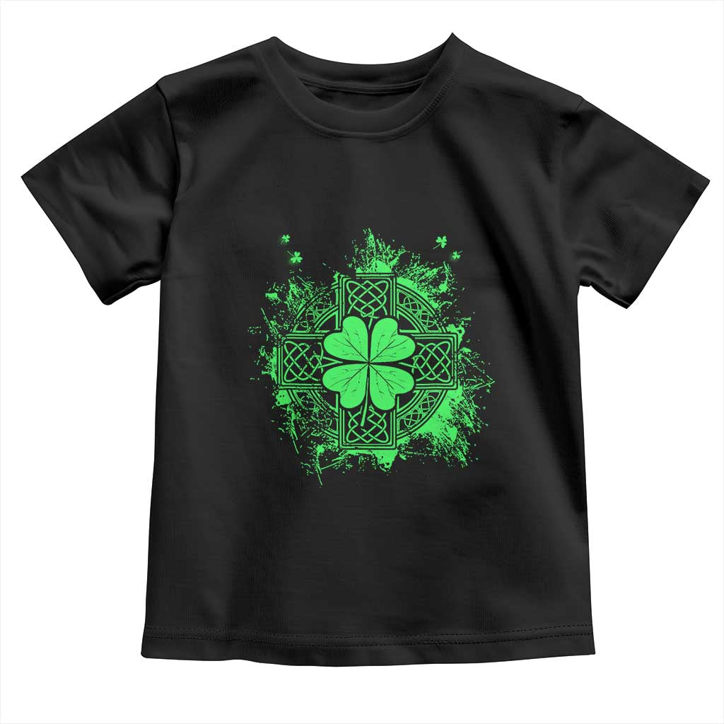 Celtic Knot Irish Shamrock Toddler T Shirt St Patricks Day TS02 Black Print Your Wear