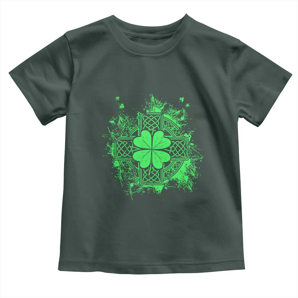 Celtic Knot Irish Shamrock Toddler T Shirt St Patricks Day TS02 Dark Forest Green Print Your Wear