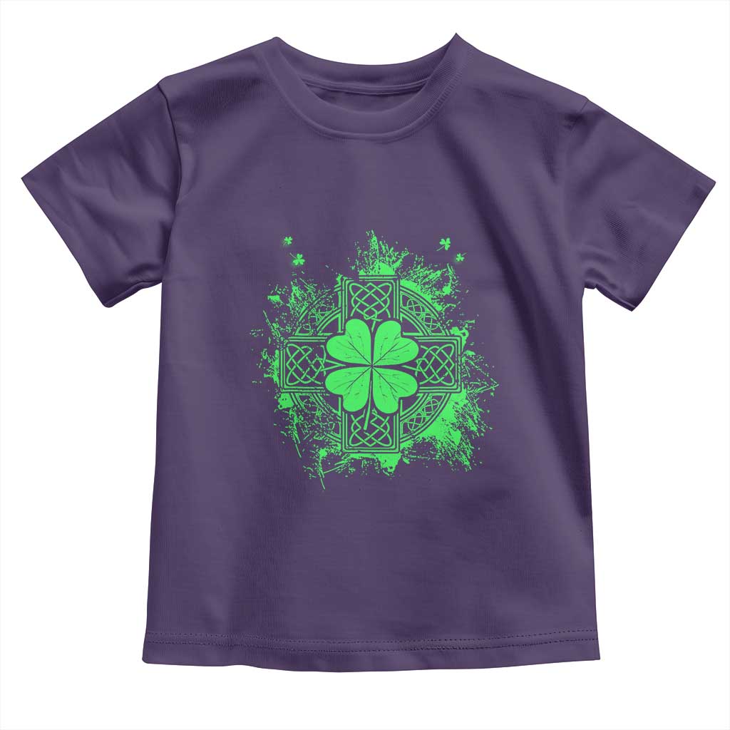 Celtic Knot Irish Shamrock Toddler T Shirt St Patricks Day TS02 Purple Print Your Wear
