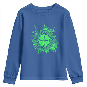 Celtic Knot Irish Shamrock Youth Sweatshirt St Patricks Day TS02 Royal Blue Print Your Wear