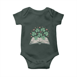 St Patricks Day Book Lover Baby Onesie Librarian Core Lucky Shamrocks TS02 Print Your Wear