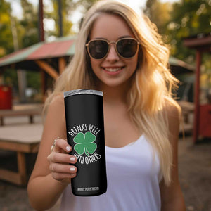 Funny St Patricks Day Drinking Skinny Tumbler Drinks Well With Others Drunk Beer Lucky Shamrock TS02 Print Your Wear