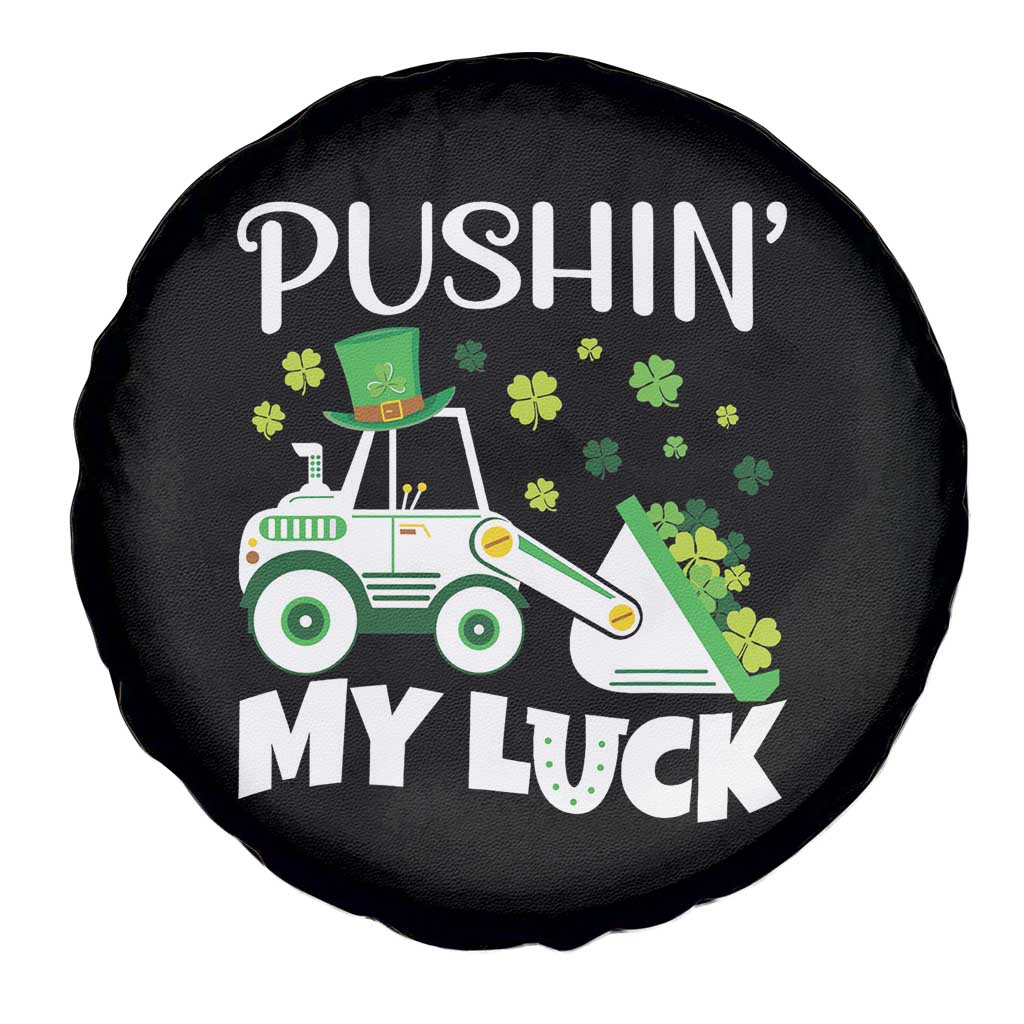 St Patricks Day Boys Truck Spare Tire Cover Pushing My Luck Tractor Toy Lover TS02 Print Your Wear