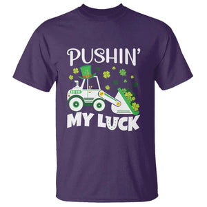 St Patricks Day Boys Truck T Shirt Pushing My Luck Tractor Toy Lover TS02 Purple Print Your Wear