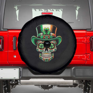 San Patties Irish Sugar Skull Spare Tire Cover St Patricks Day Of The Dead TS02 Black Print Your Wear