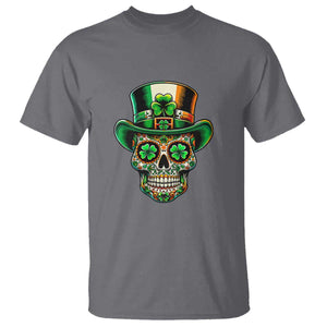 San Patties Irish Sugar Skull T Shirt St Patricks Day Of The Dead TS02 Charcoal Print Your Wear