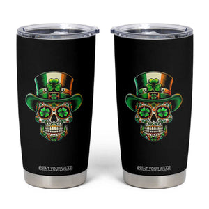 San Patties Irish Sugar Skull Tumbler Cup St Patricks Day Of The Dead TS02 Black Print Your Wear