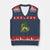 St Patrick's Day Cute Gnomes V-Neck Knit Sweater Vest Holding Shamrock Sunflower TS02 Navy Red Print Your Wear