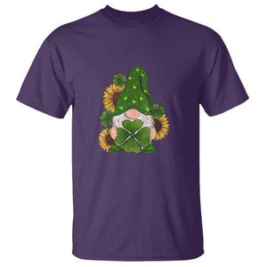 St Patrick's Day Cute Gnomes T Shirt Holding Shamrock Sunflower TS02 Purple Print Your Wear