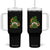 St Patrick's Day Cute Gnomes Tumbler With Handle Holding Shamrock Sunflower TS02 One Size: 40 oz Black Print Your Wear