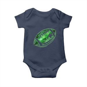 Lucky Shamrock Football Baby Onesie Irish Clover St Patricks Day Sport Lover TS02 Navy Print Your Wear