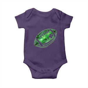 Lucky Shamrock Football Baby Onesie Irish Clover St Patricks Day Sport Lover TS02 Purple Print Your Wear
