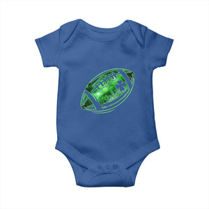 Lucky Shamrock Football Baby Onesie Irish Clover St Patricks Day Sport Lover TS02 Royal Blue Print Your Wear