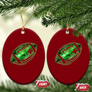 Lucky Shamrock Football Ceramic Ornament Irish Clover St Patricks Day Sport Lover TS02 Print Your Wear