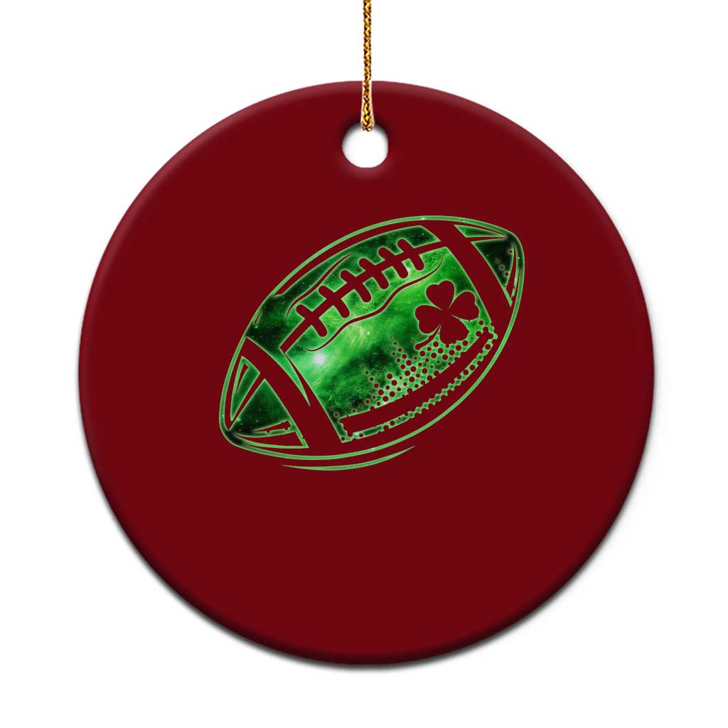 Lucky Shamrock Football Ceramic Ornament Irish Clover St Patricks Day Sport Lover TS02 1pc Red Print Your Wear