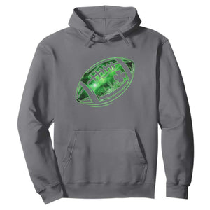 Lucky Shamrock Football Hoodie Irish Clover St Patricks Day Sport Lover TS02 Charcoal Print Your Wear