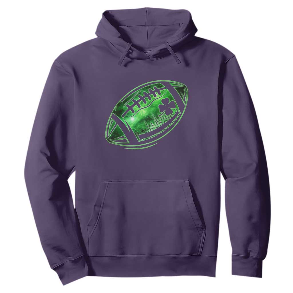 Lucky Shamrock Football Hoodie Irish Clover St Patricks Day Sport Lover TS02 Purple Print Your Wear