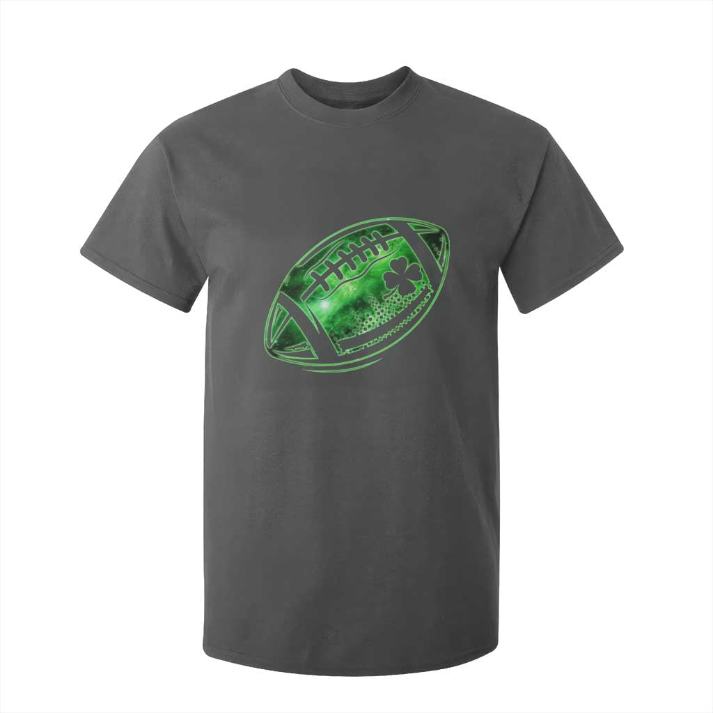 Lucky Shamrock Football T Shirt For Kid Irish Clover St Patricks Day Sport Lover TS02 Dark Heather Print Your Wear