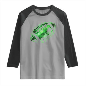 Lucky Shamrock Football Raglan Shirt Irish Clover St Patricks Day Sport Lover TS02 Sport Gray Black Print Your Wear