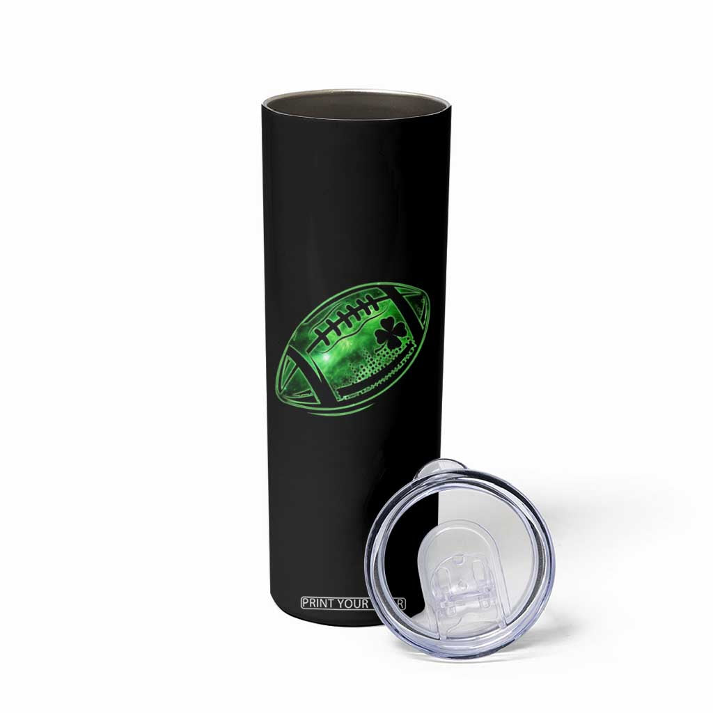 Lucky Shamrock Football Skinny Tumbler Irish Clover St Patricks Day Sport Lover TS02 Print Your Wear