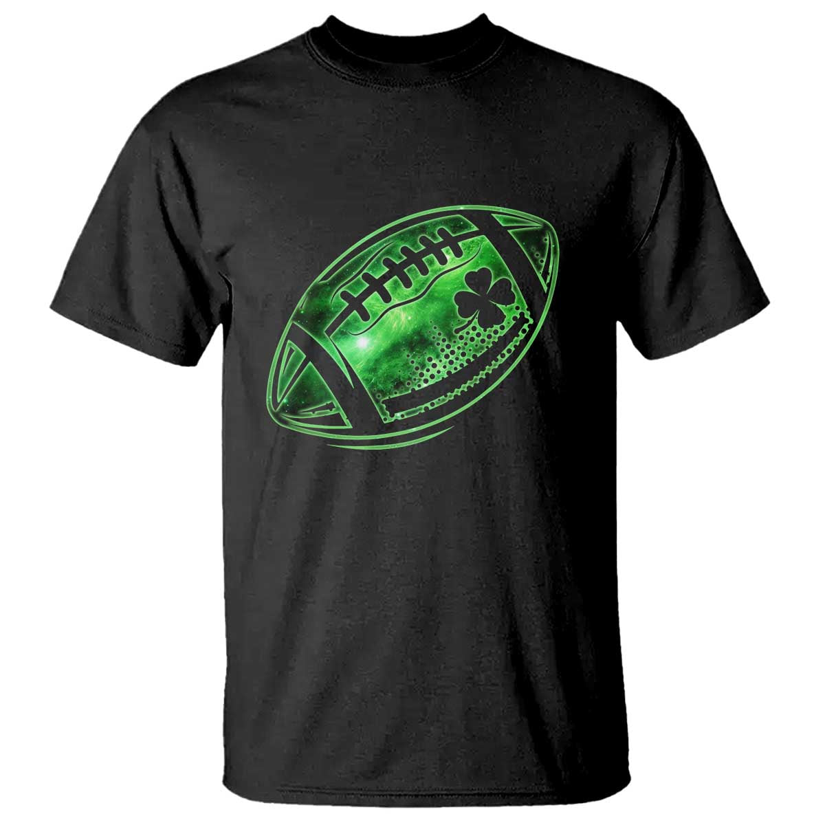 Lucky Shamrock Football T Shirt Irish Clover St Patricks Day Sport Lover TS02 Black Print Your Wear