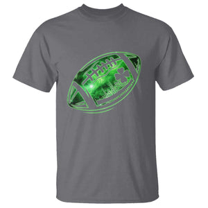 Lucky Shamrock Football T Shirt Irish Clover St Patricks Day Sport Lover TS02 Charcoal Print Your Wear